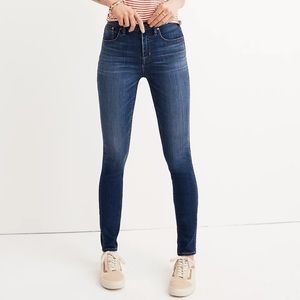 MADEWELL 10" High-Rise Skinny Jeans in Danny Wash: TENCEL Denim Edition -Size 27
